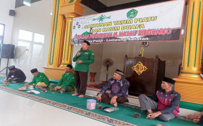 PCNU Bali Bersama YP Al-Maarif Sidoharjo Way Panji Gelar Kegiatan Santunan Anak Yatim