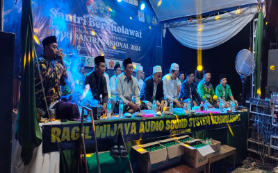 Puncak Hari Santri Nasional (HSN) 2024: MWC NU Tanjung Bintang Gelar Santri Bersholawat 